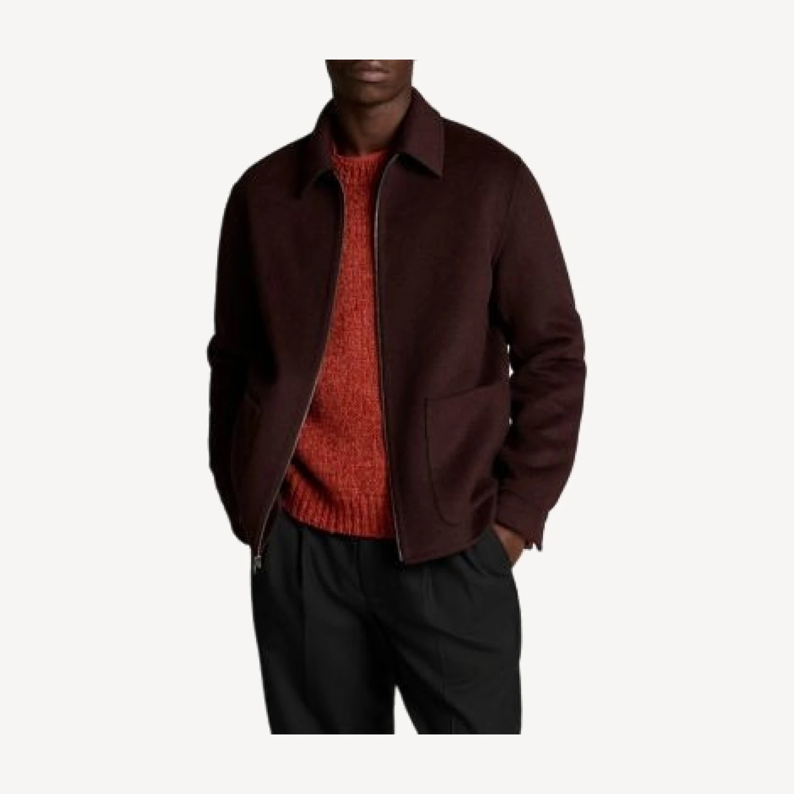 Vince Chocolate Plum Straight Splitable Jacket