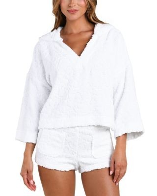 L'Agence Lee Ornate Terry Top Swim Cover-Up