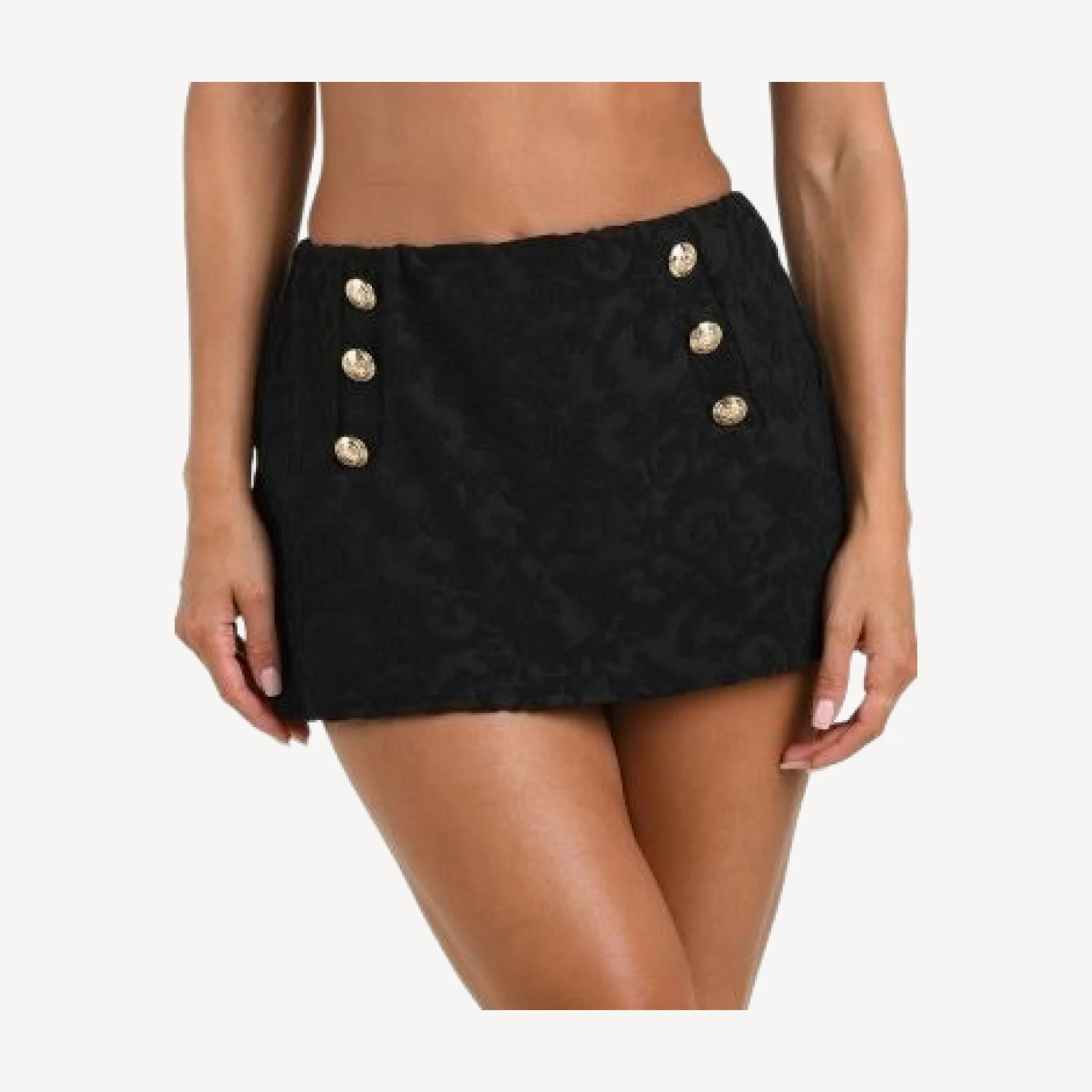 L'Agence Coco Ornate Terry Skirt Swim Bottom