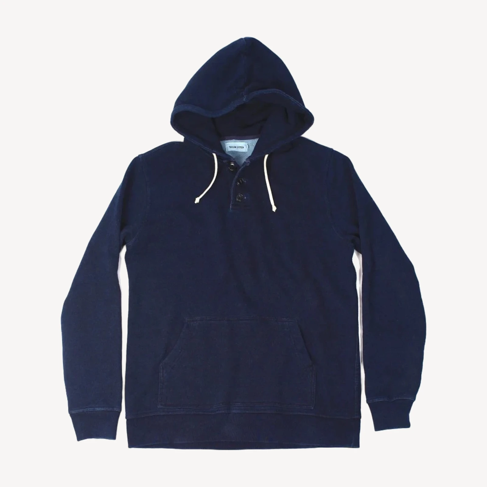 Indigo 3 Button Hooded Sweatshirt