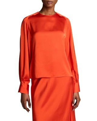 Vince Raglan Sleeve Tie Neck Top