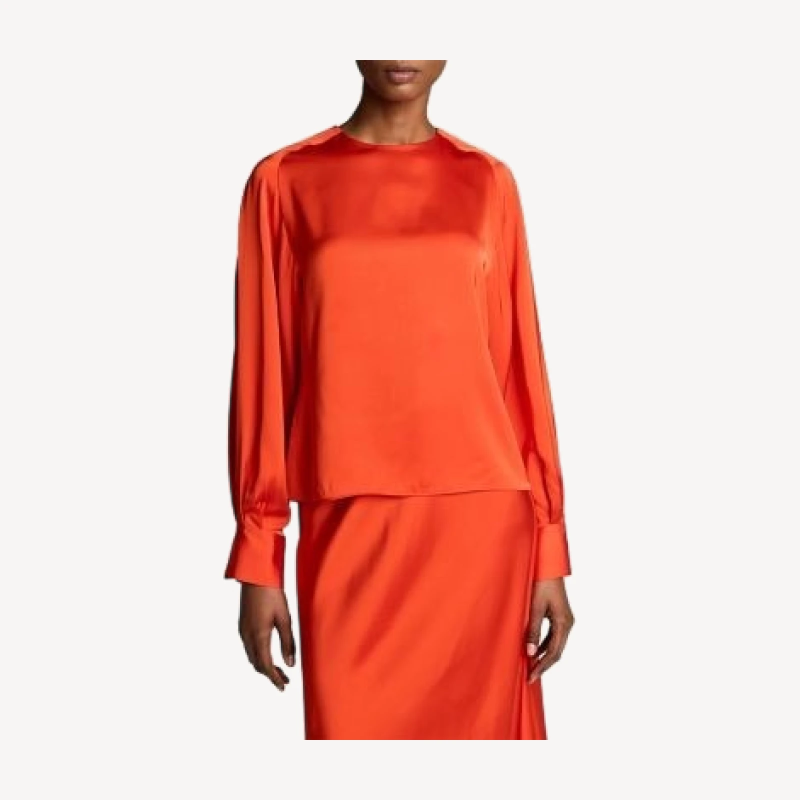Vince Raglan Sleeve Tie Neck Top