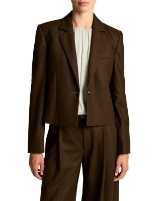 Vince Wool Blend Soft Flannel Blazer