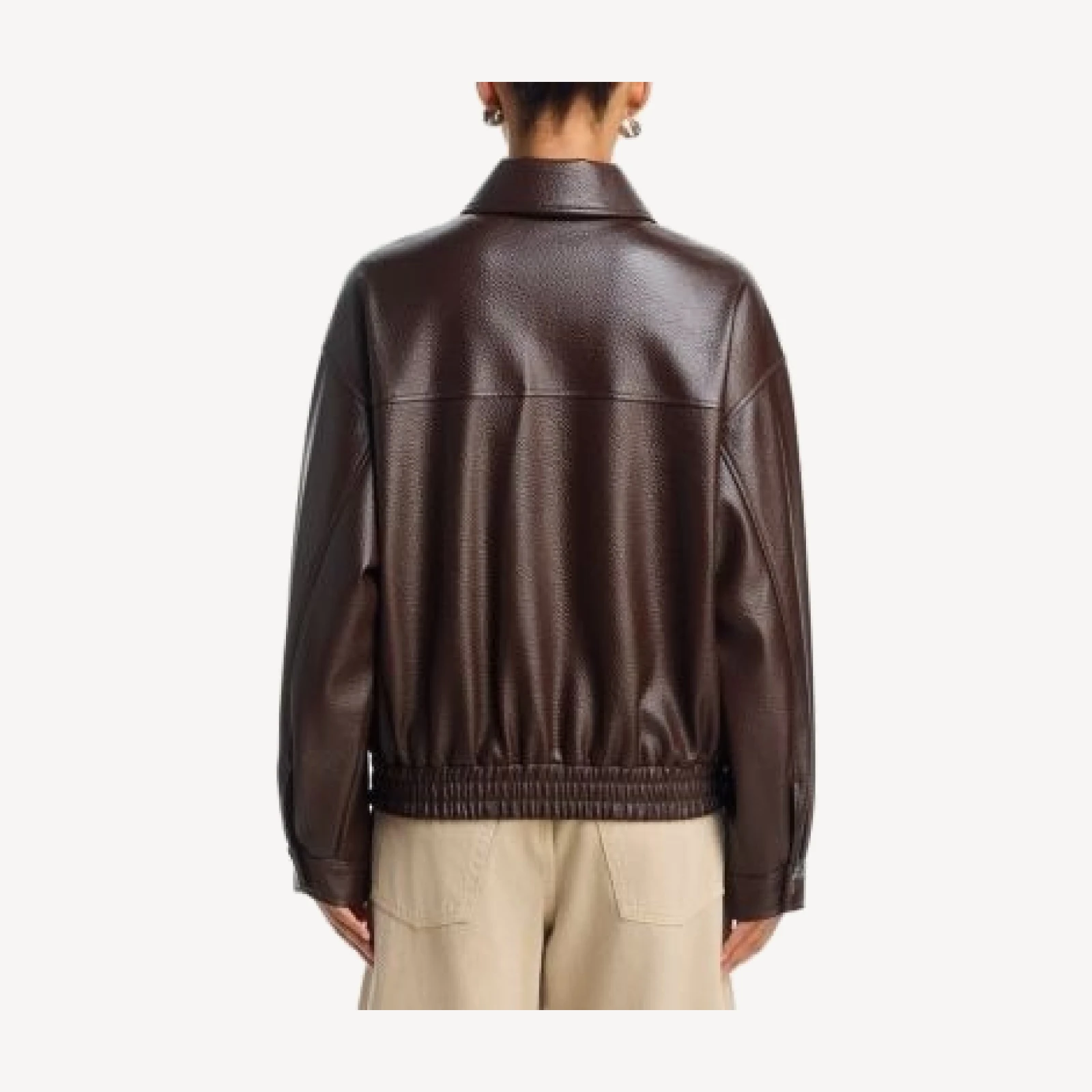 Paige Ashland Faux Leather Bomber Jacket