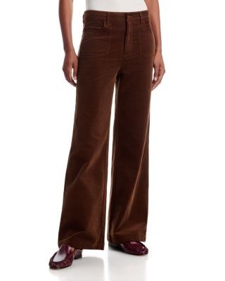 Paige Anessa High Rise Wide Leg Jeans in Hickory