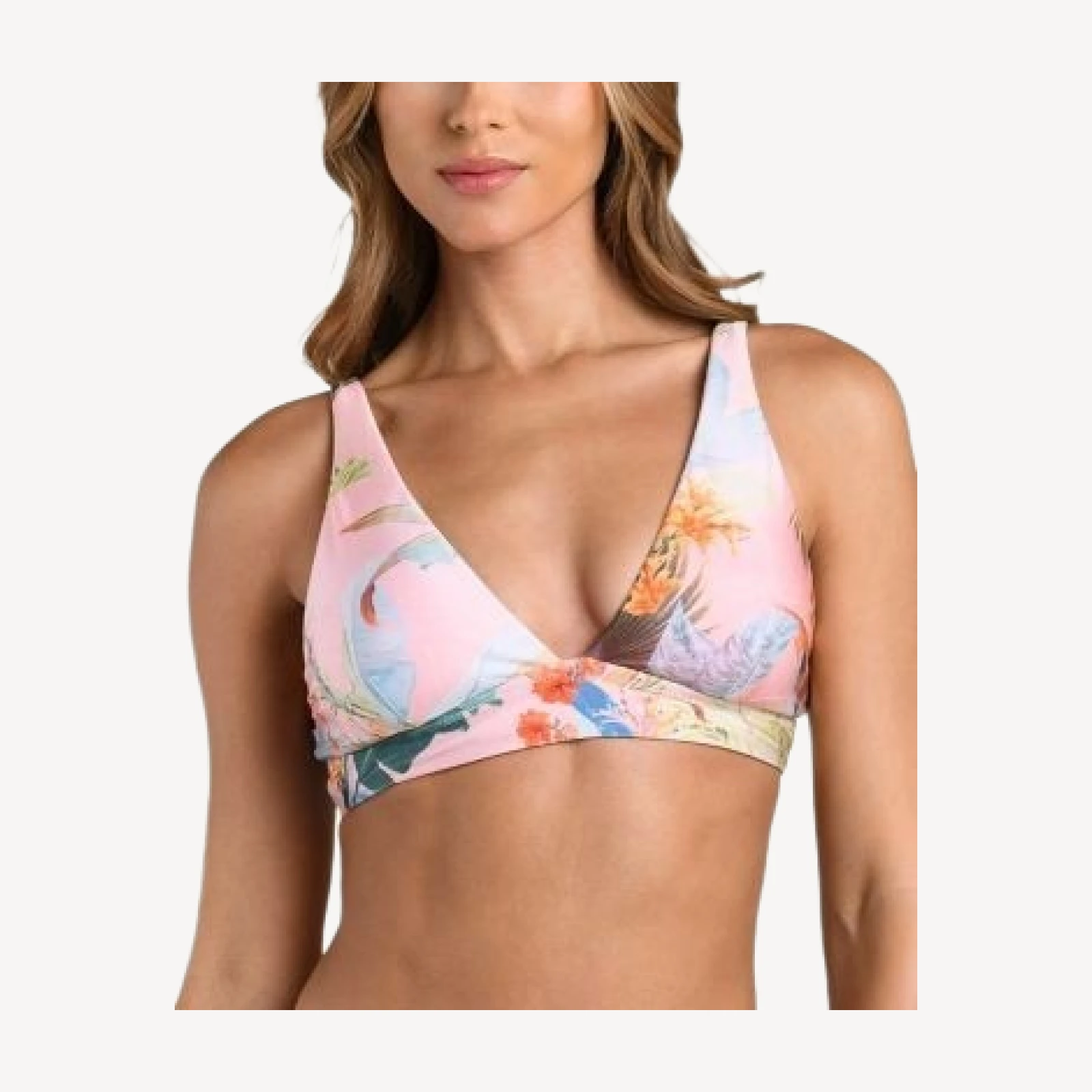 L'Agence Lexie Colorful Palm Bikini Top