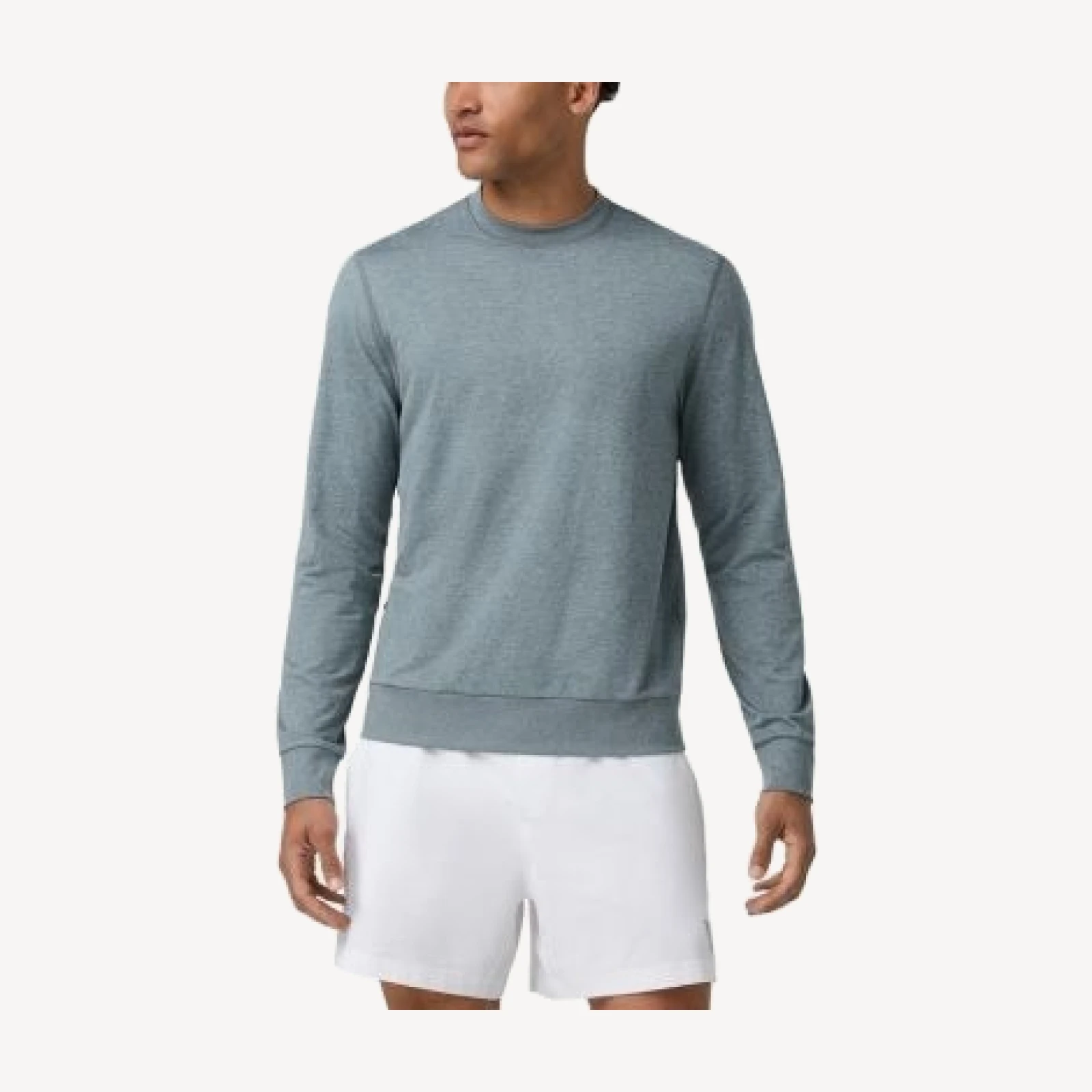 Vuori Ponto Long Sleeve Performance Sweatshirt in Black Heather