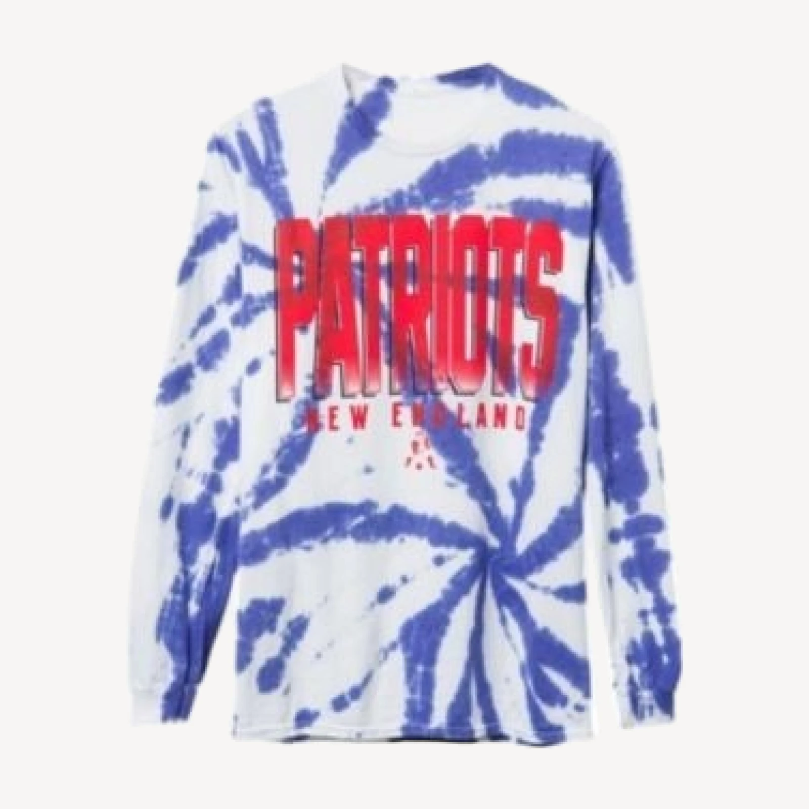 Junk Food Clothing Unisex Nfl New England Patriots Game Time Tie Dye Long Sleeve