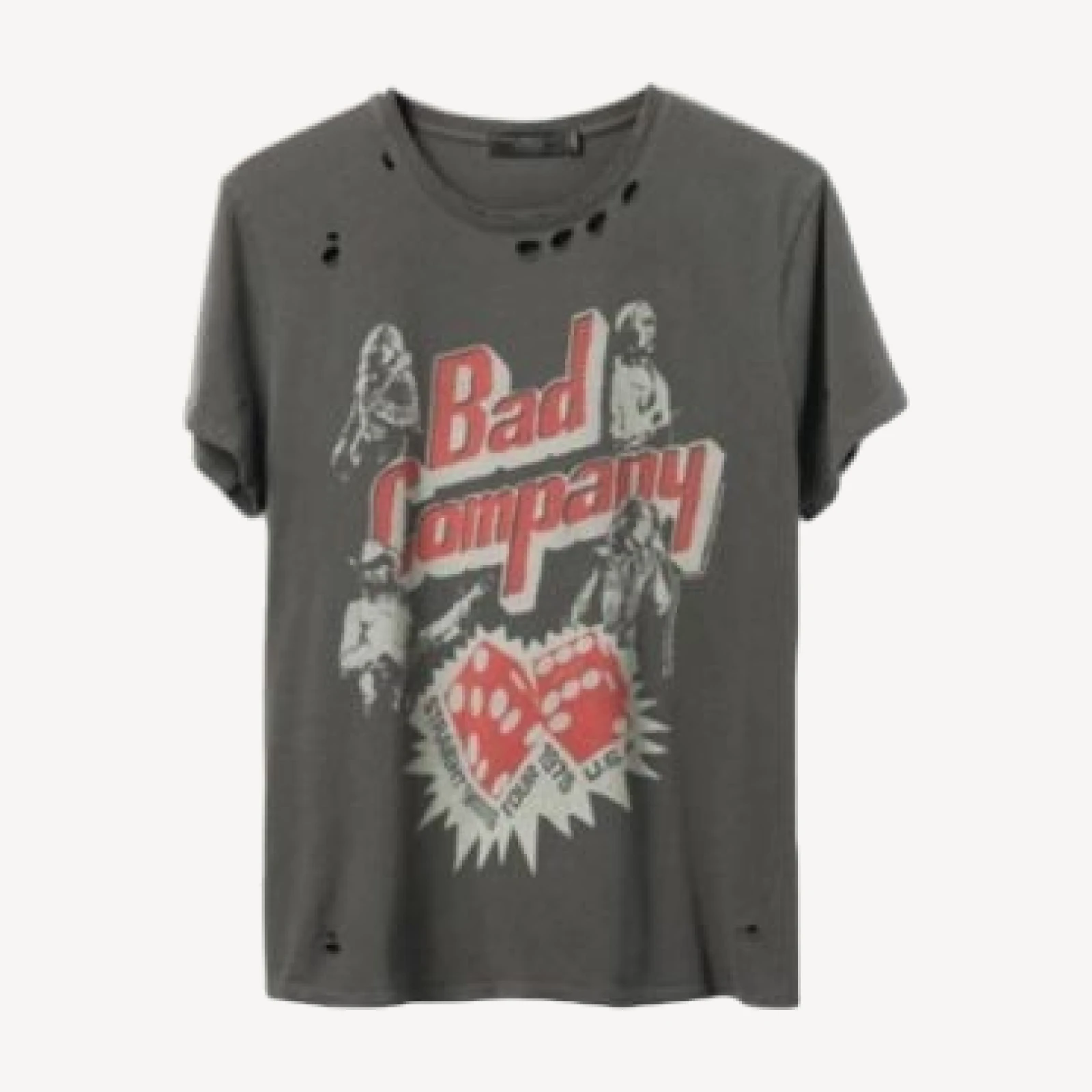 Junk Food Clothing Unisex Bad Company Straight Shooter Tour Vintage Destroy Tee