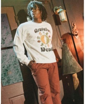 Junk Food Clothing Unisex Grateful Dead Bear Ring Flea Market Crew Fleece Sweatshirts