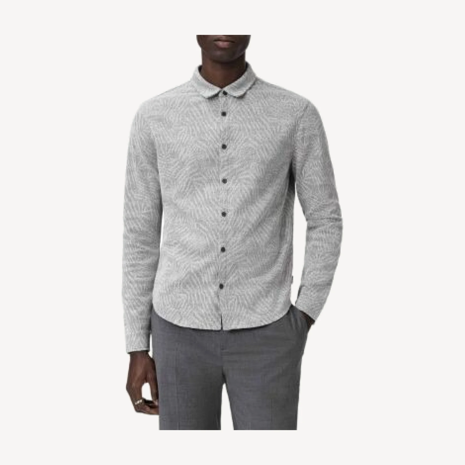 John Varvatos Paladino Jacquard Leaves Shirt