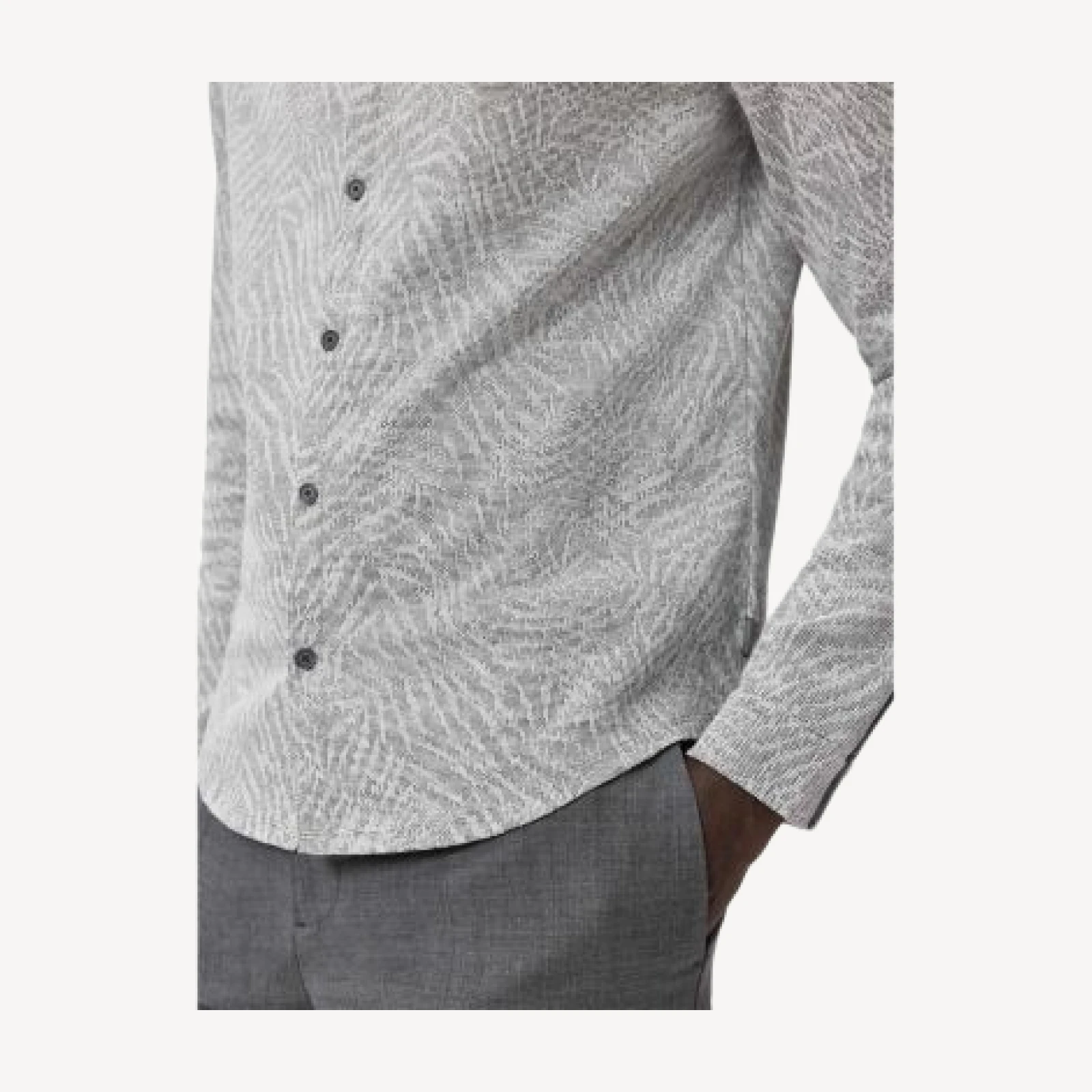 John Varvatos Paladino Jacquard Leaves Shirt