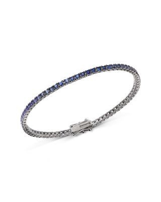 Bloomingdale's Fine Collection Sapphire Ombre Tennis Bracelet in 14K White Gold