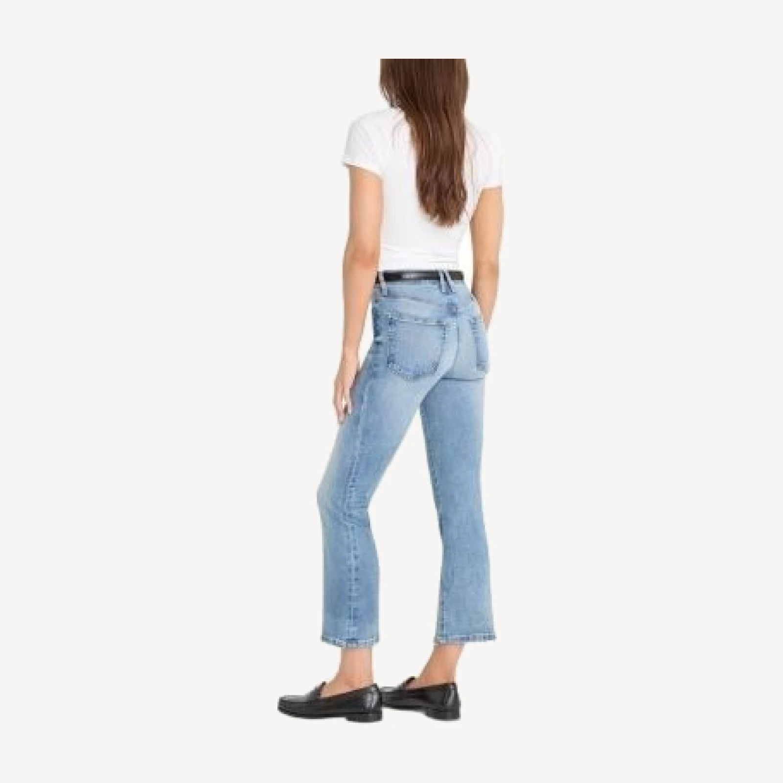 Good American Good Legs High Rise Ankle Mini Boot Jeans in Indigo1293