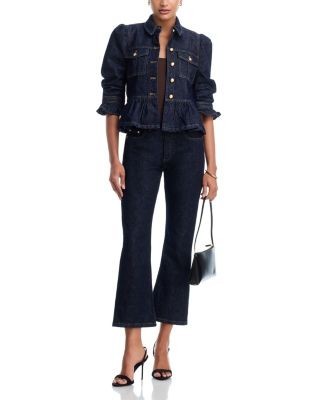 Cinq a Sept Stevie High Rise Crop Jeans in Indigo Noir
