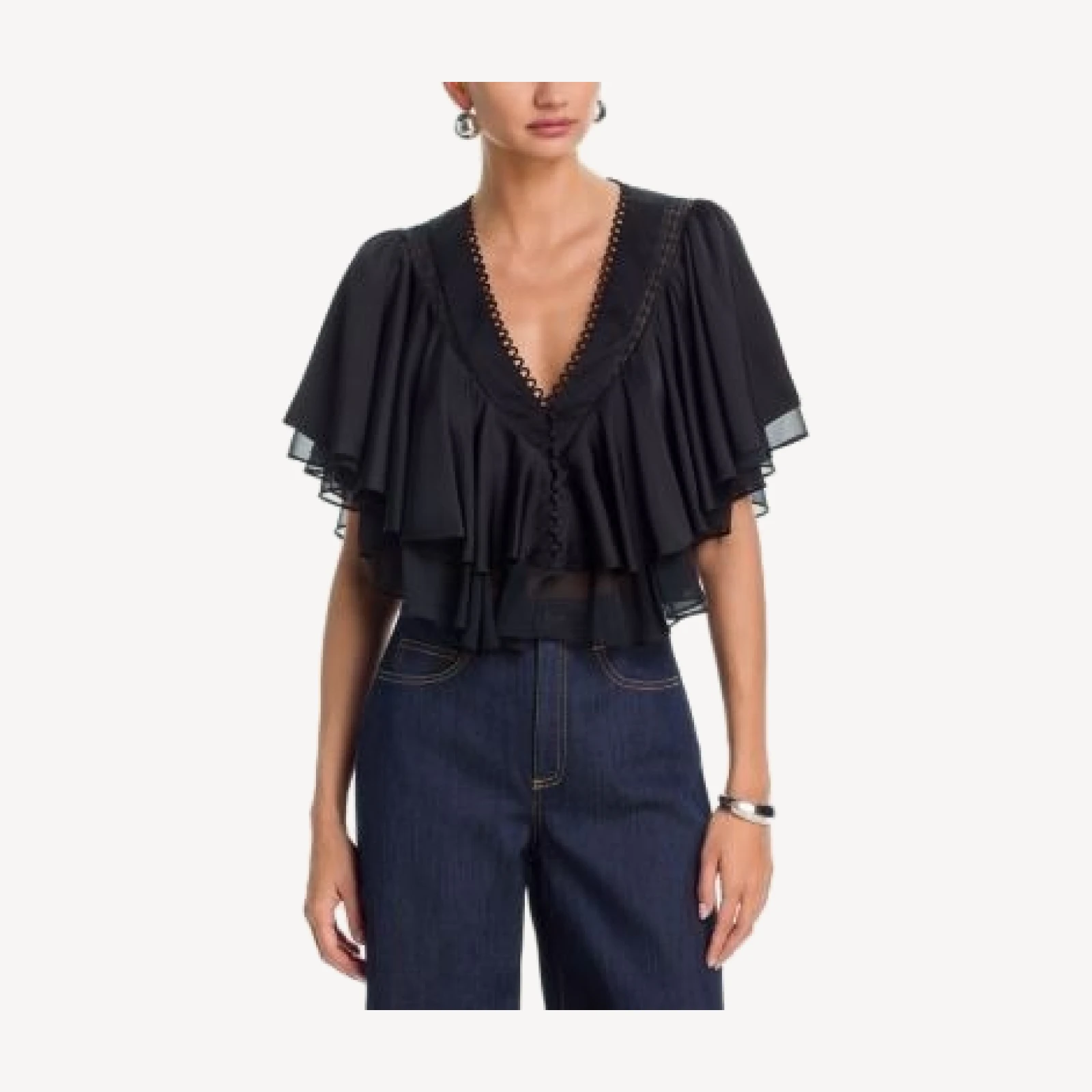 Cinq a Sept Mary Cropped Top
