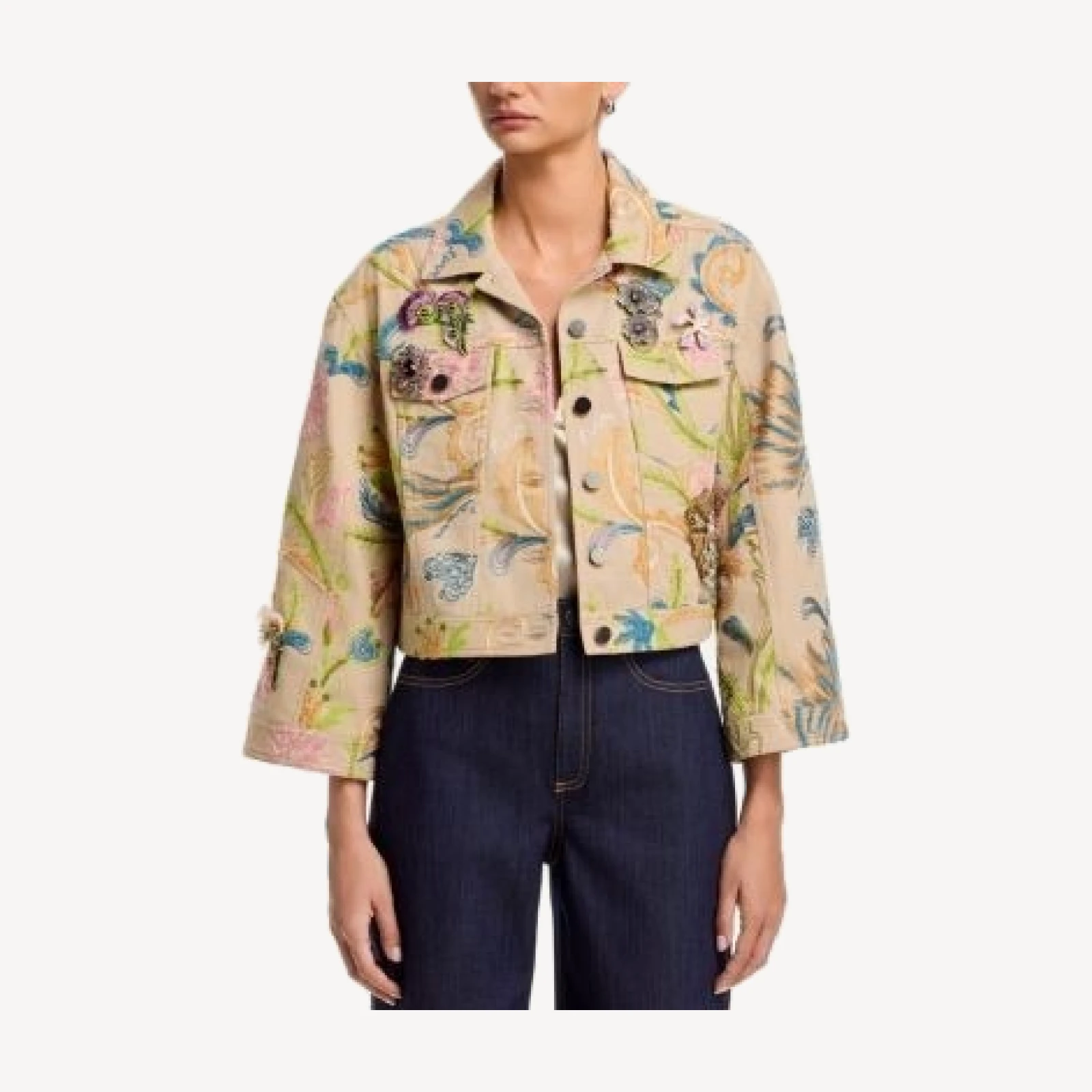 Cinq a Sept Addie Embellished Embroidered Jacket