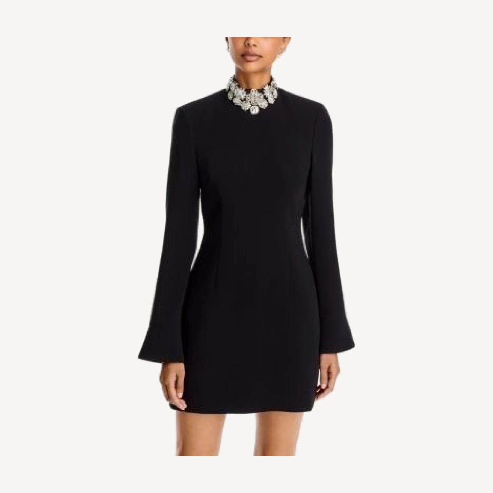 Cinq a Sept Ebby Crystal Brooch Mini Dress