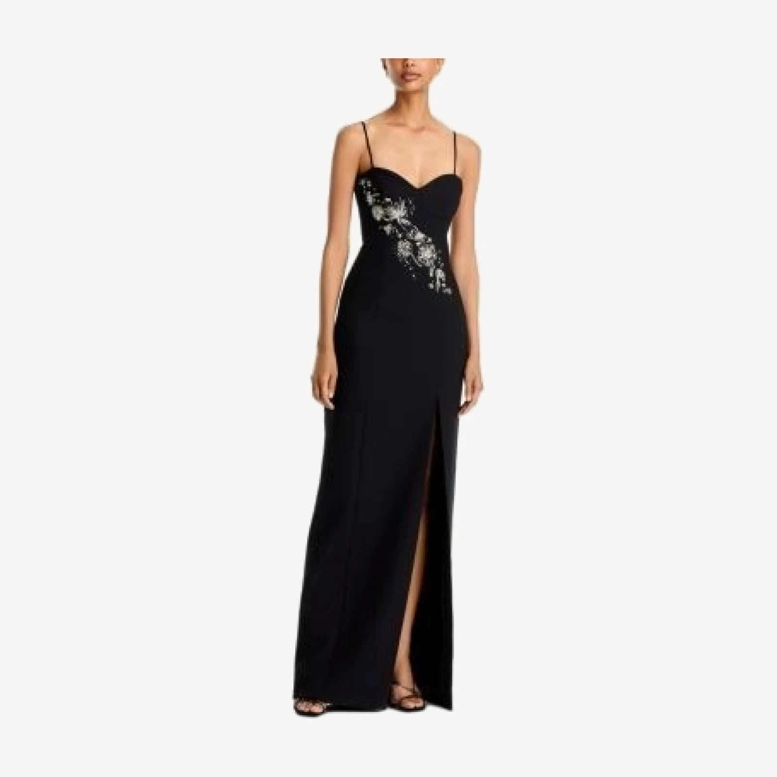 Cinq a Sept Amelina Embellished Side Slit Gown