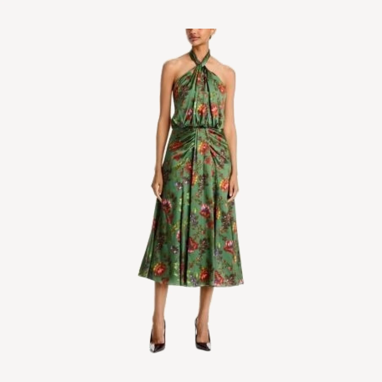 Cinq a Sept Kaily Floral Halter Neck Dress