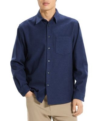 Theory Weekend Short Sleeve Shirt in Spun Flannel