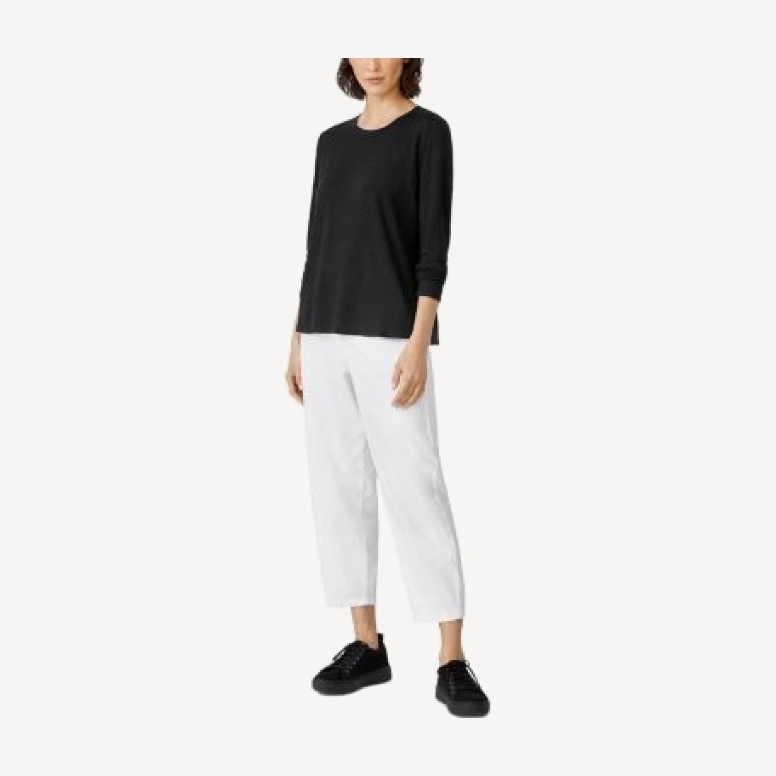 Eileen Fisher Linen Jersey Crewneck Tee