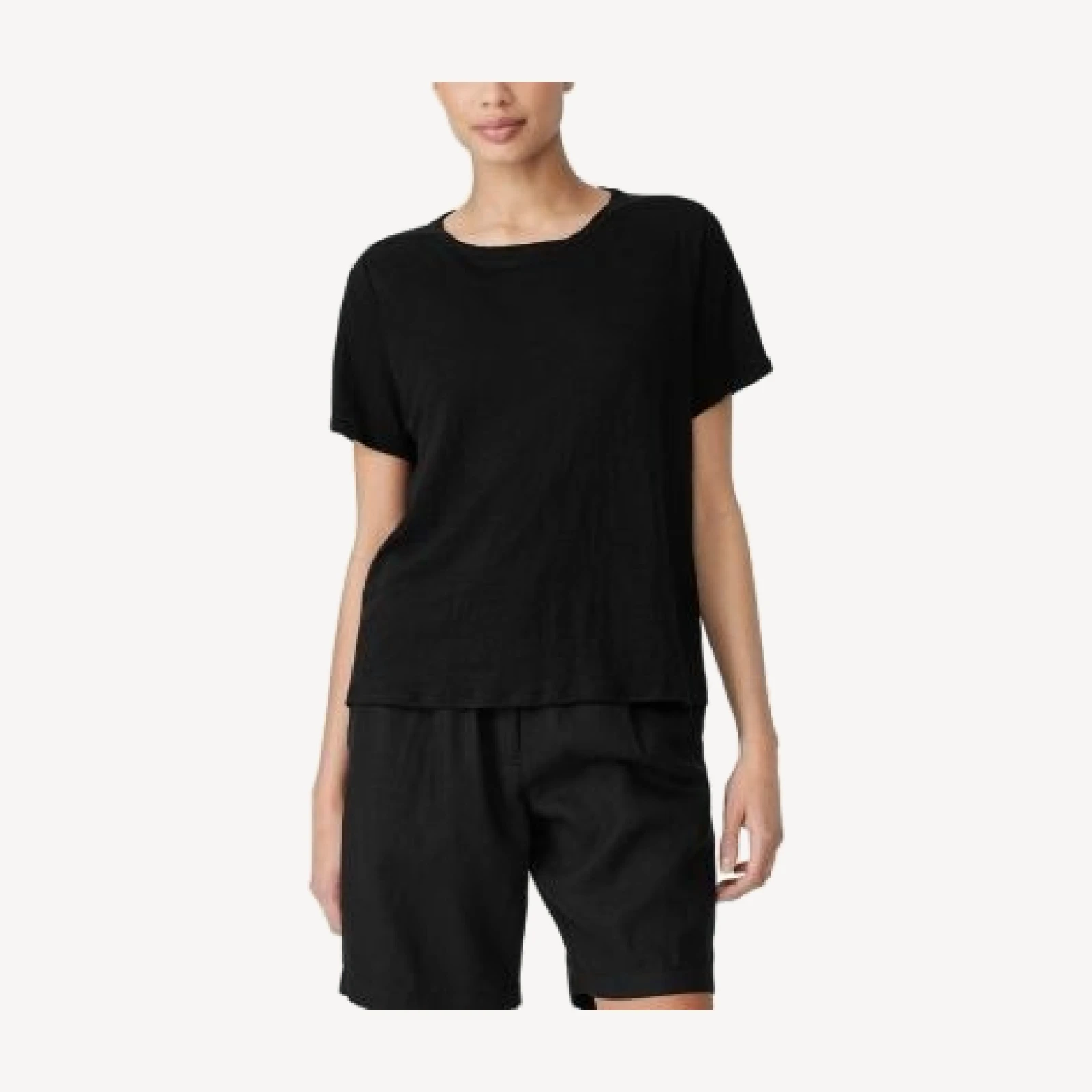 Eileen Fisher Linen Crewneck Short Sleeve Tee
