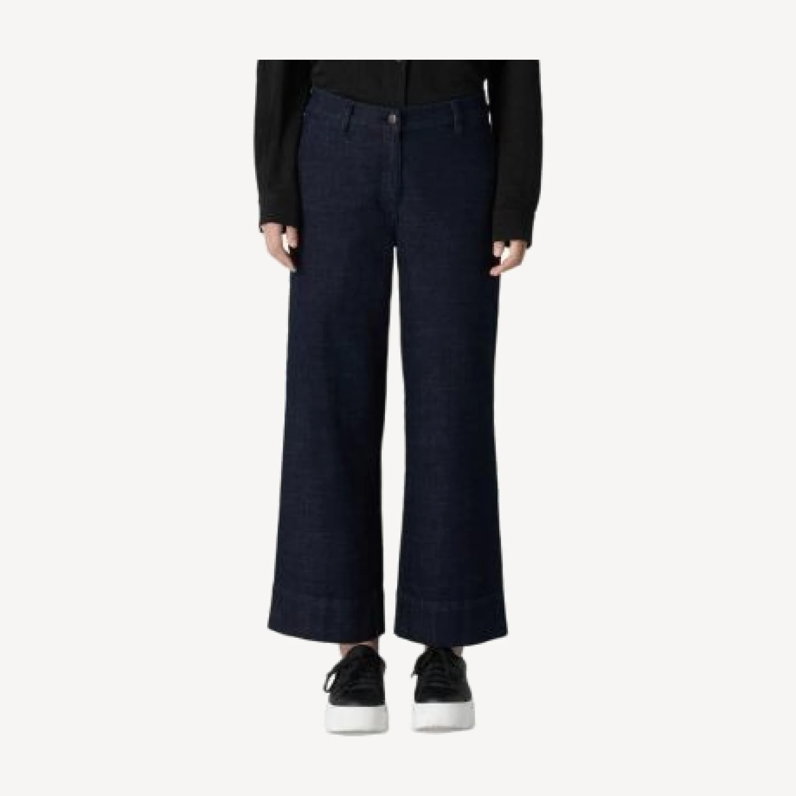 Eileen Fisher Cotton Stretch Denim Wide Leg Jeans