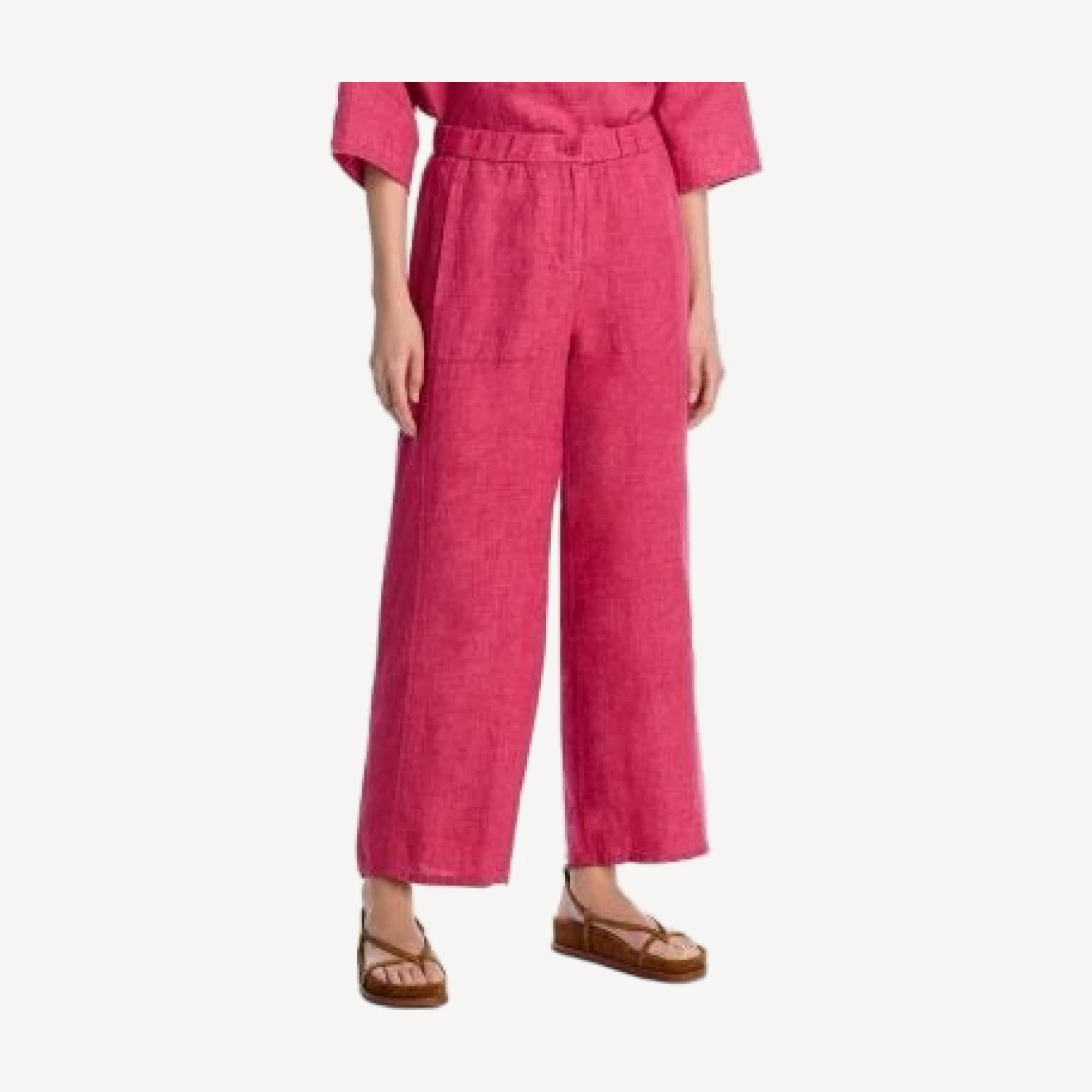 Eileen Fisher Linen Wide Ankle Pants
