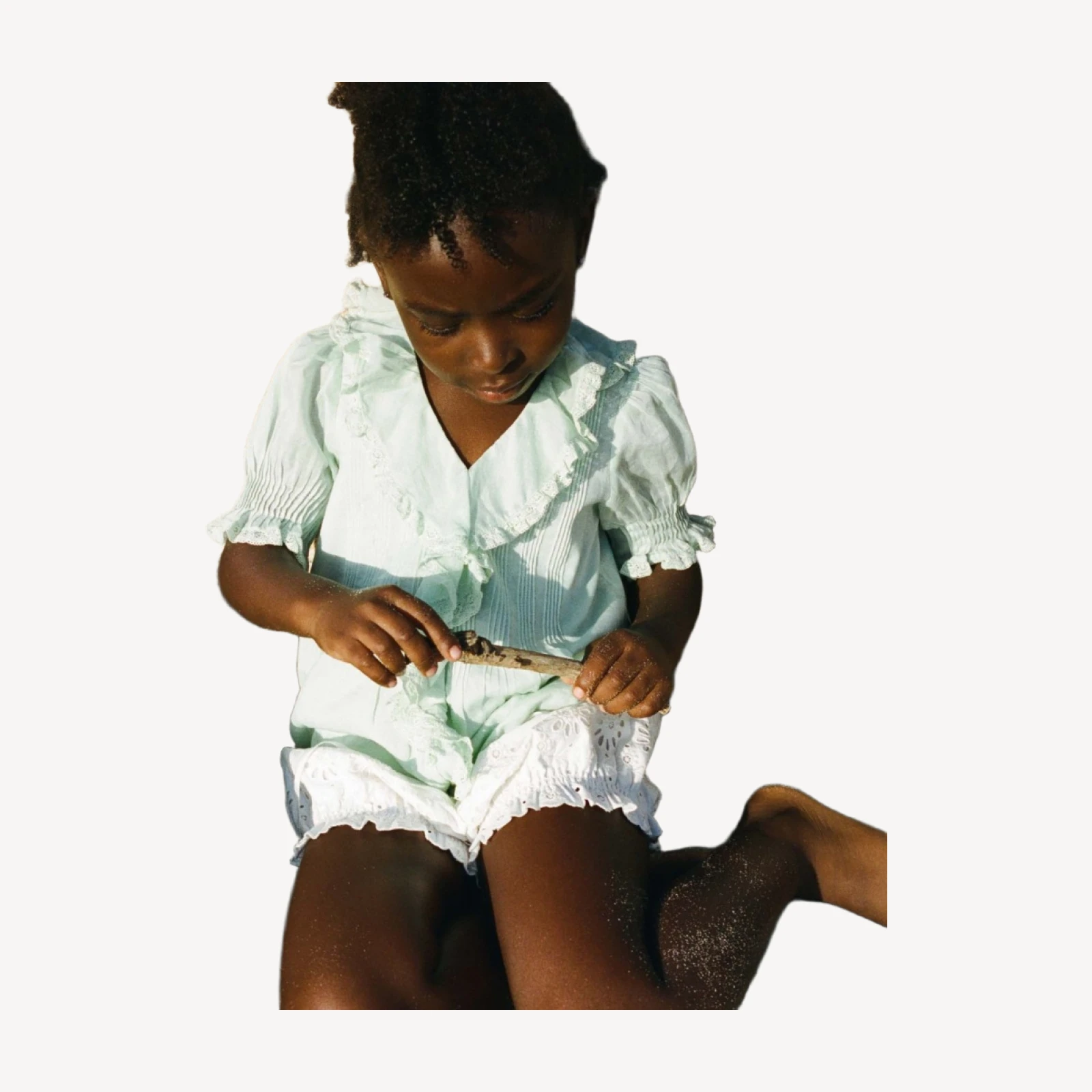 LITTLE HENRI TOP -- SEAFOAM