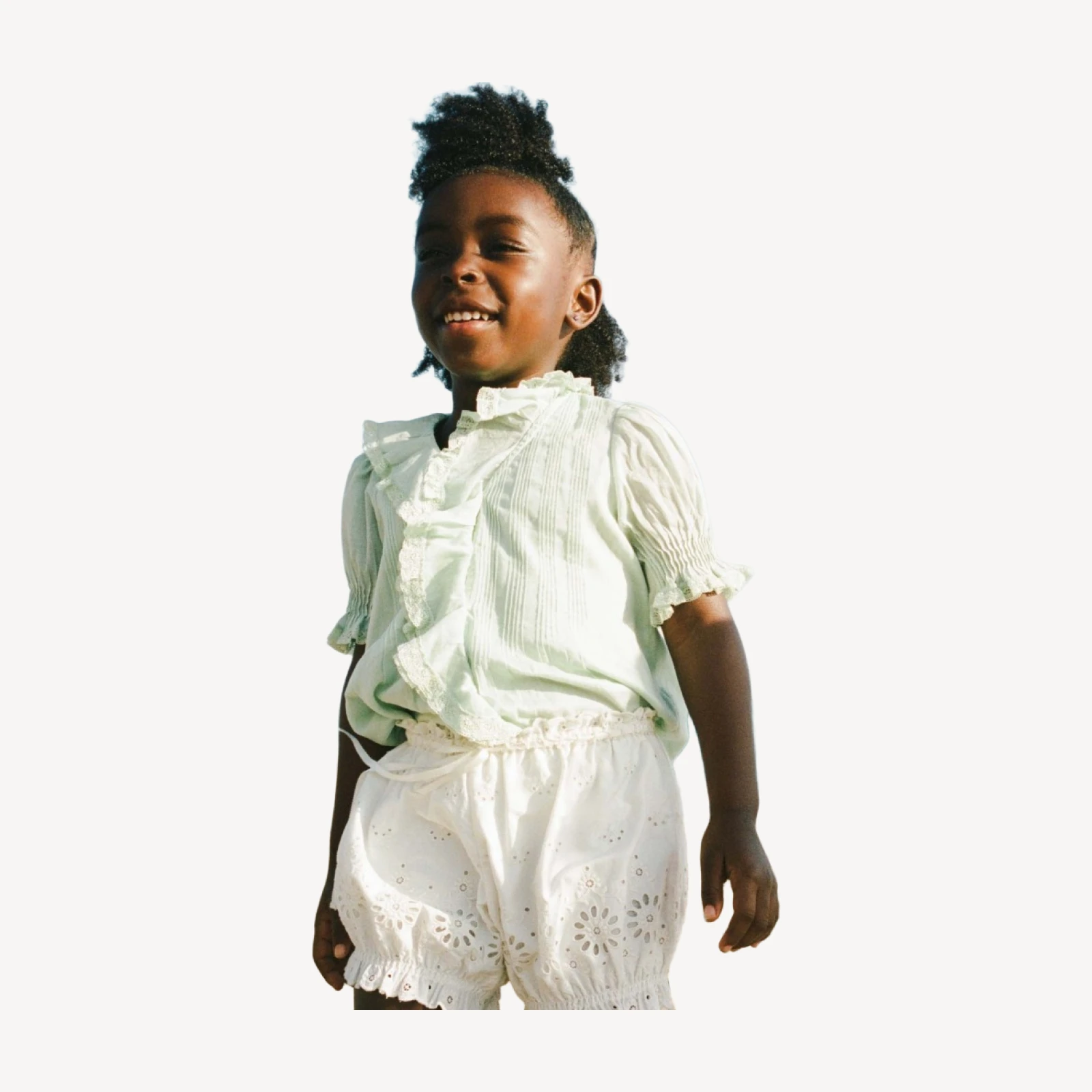 LITTLE HENRI TOP -- SEAFOAM