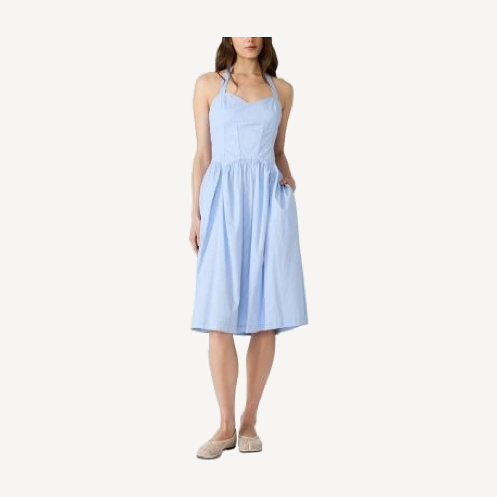 Steve Madden Leigh Anne Stripe Halter Dress