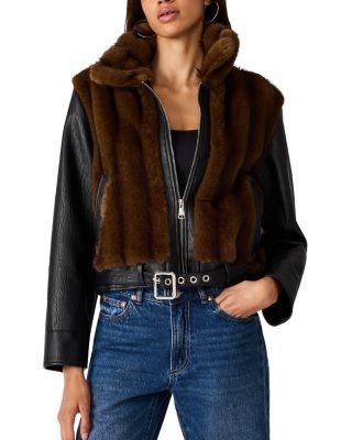 Steve Madden Ryland Mixed Media Jacket