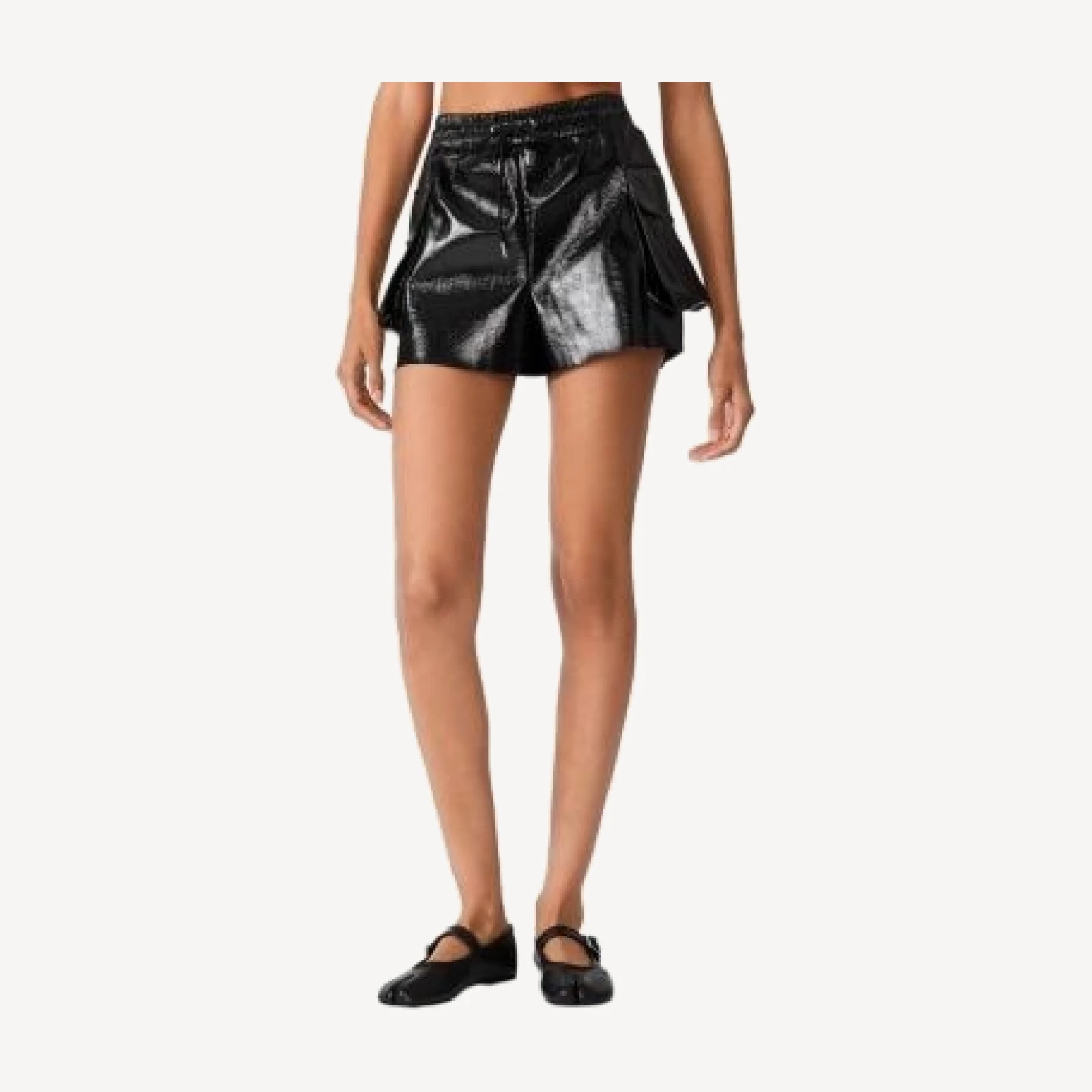 Steve Madden Raquel Faux Leather Cargo Shorts