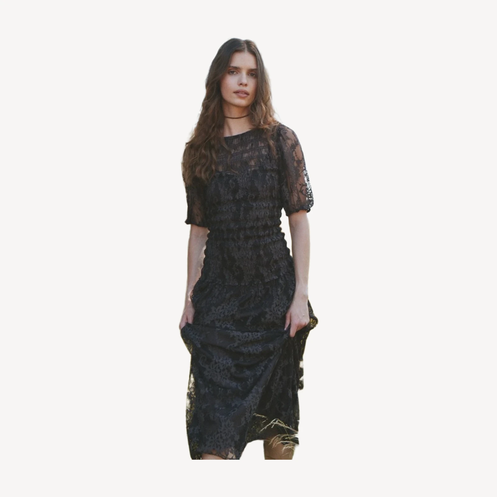 The Short Sleeve Dalia Nap Dress - Chocolate