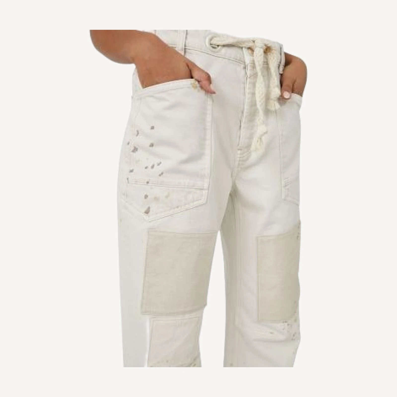 Free People We The Free Moxie Low Slung Pull On Drawstring Barrel Jeans