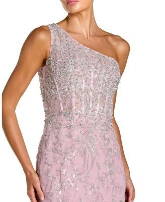 Mac Duggal One Shoulder Embellished Gown