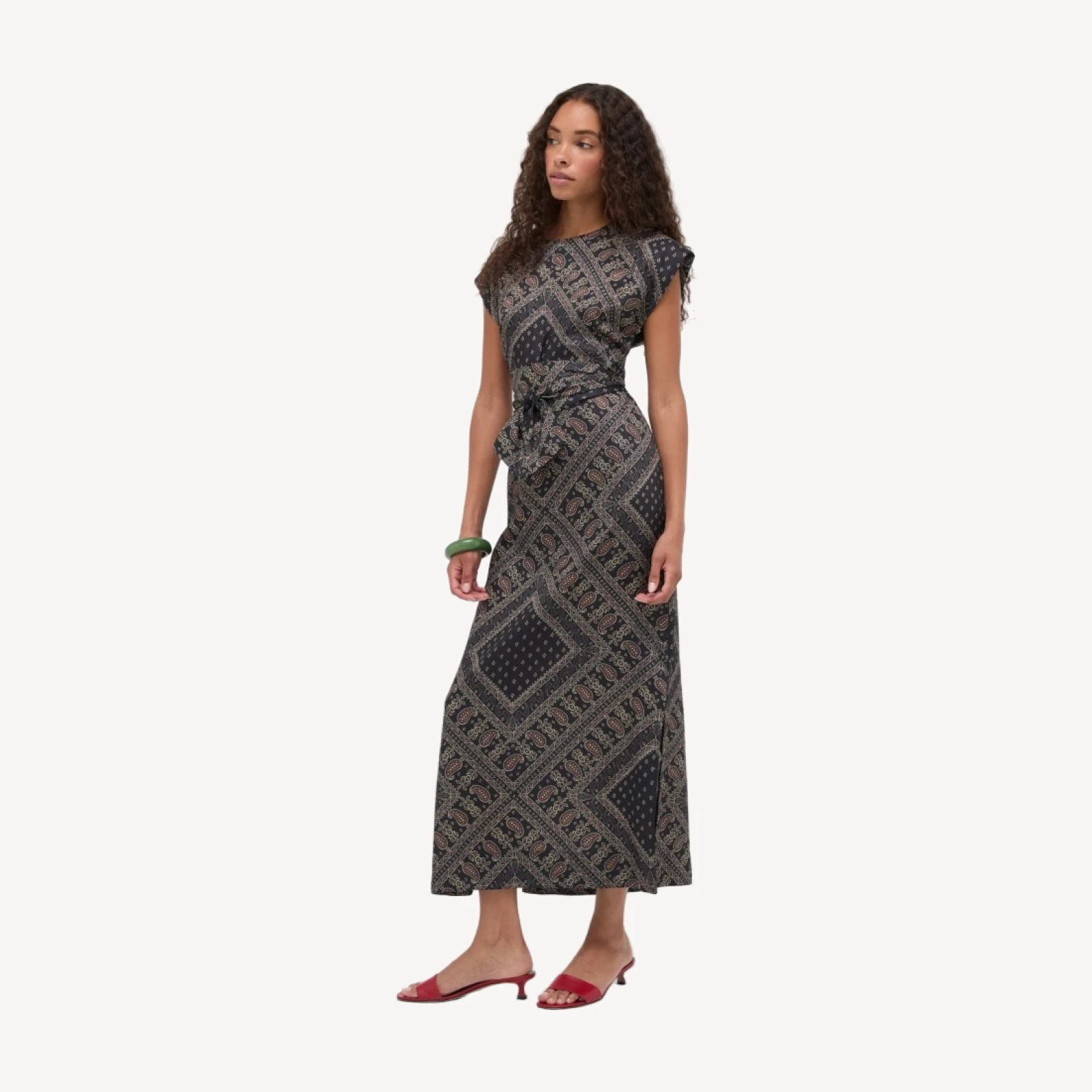 The Dris Dress - Carnaby Scarf Black