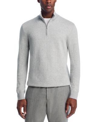 The Men's Store at Bloomingdale's Quarter Zip Mock Neck Sweater - Exclusive