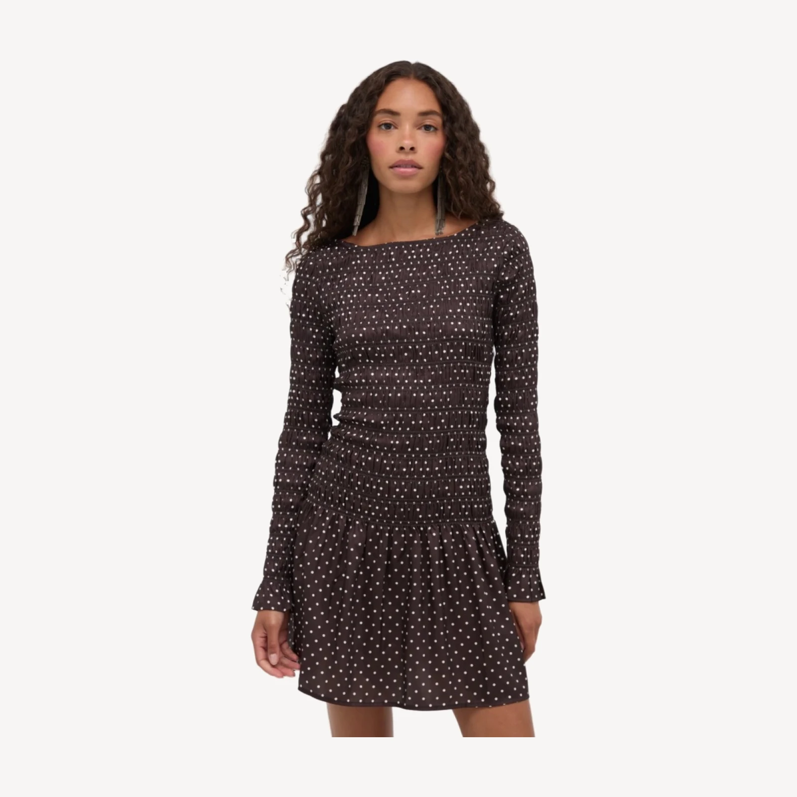 The Dalia Mini Nap Dress - Duke Dot Chocolate