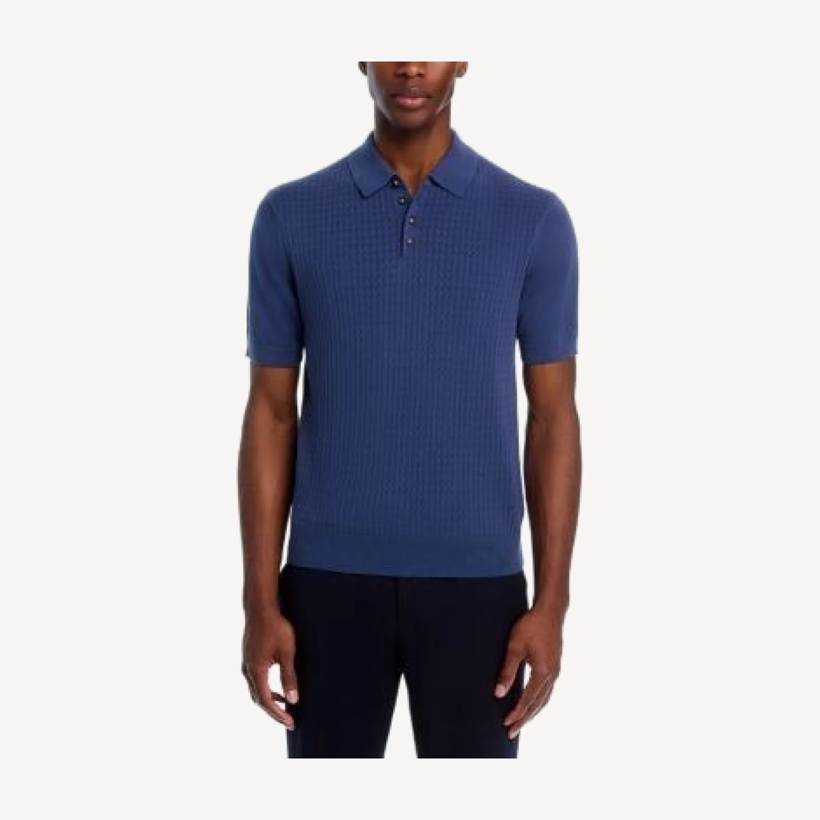 The Men's Store at Bloomingdale's Pointelle Short Sleeve Sweater Polo - Exclusive
