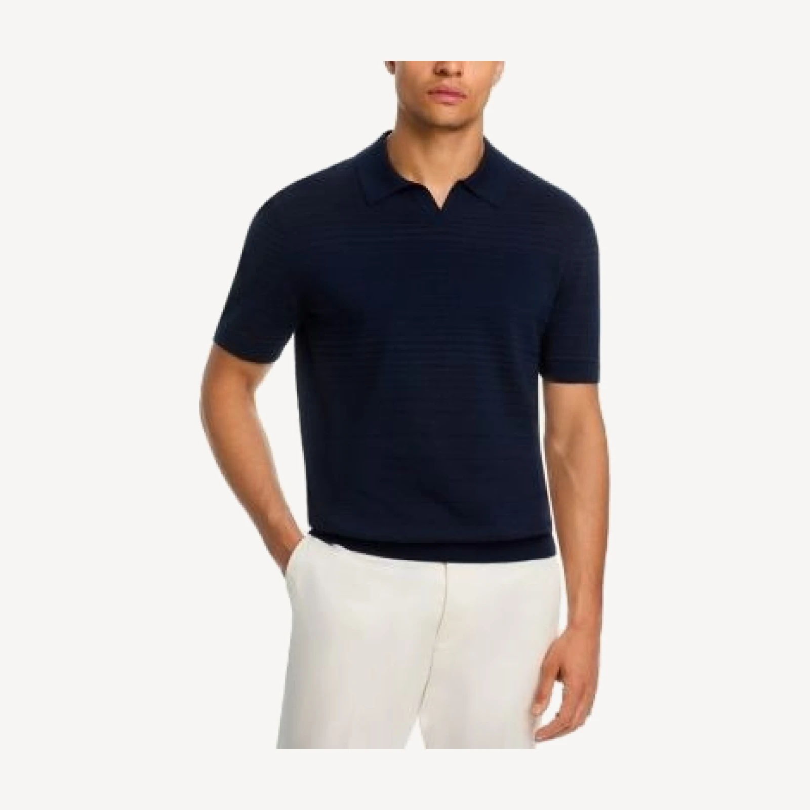 The Men's Store at Bloomingdale's Tonal Stripe Johnny Collar Polo