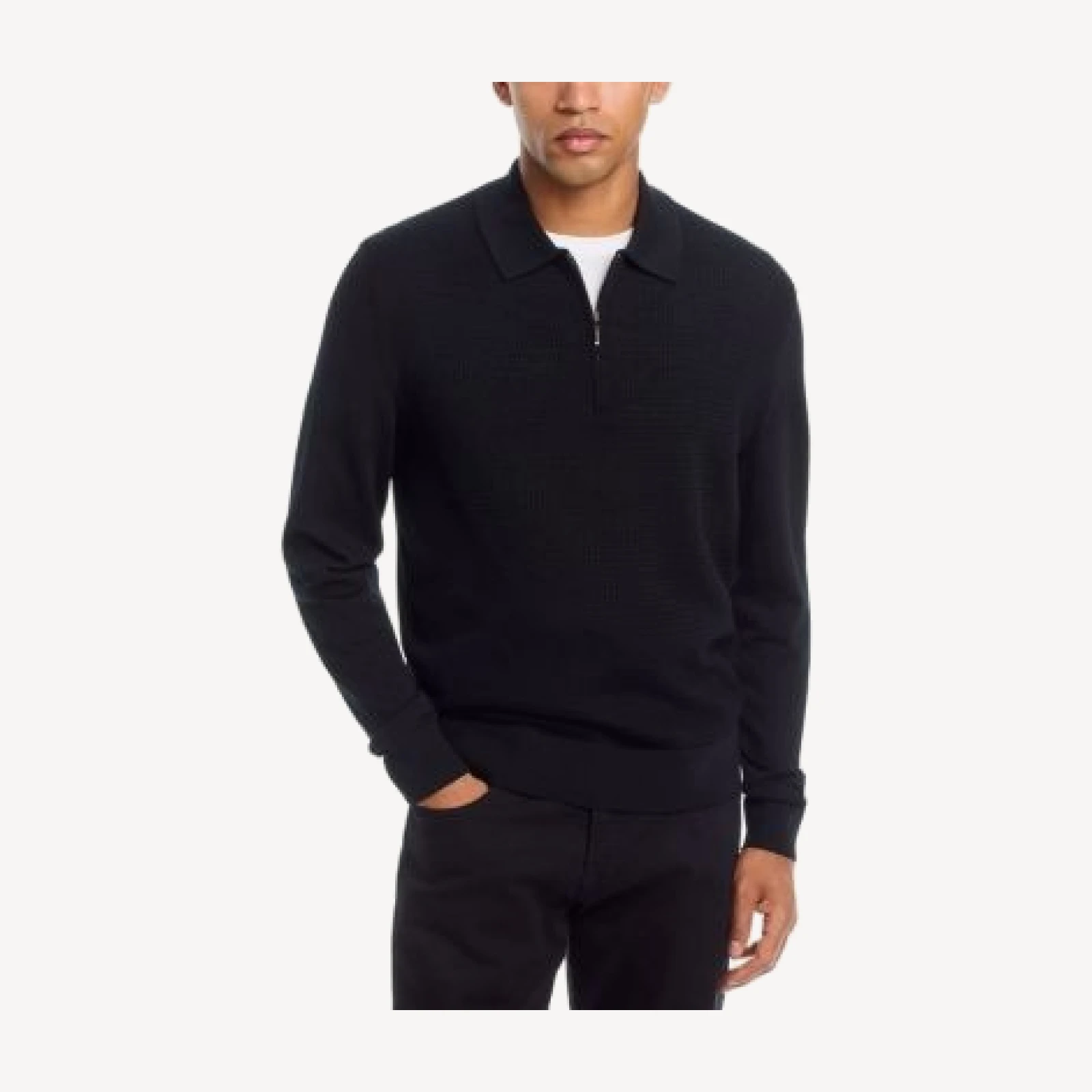 The Men's Store at Bloomingdale's Extrafine Merino Wool Zip Sweater Polo - Exclusive
