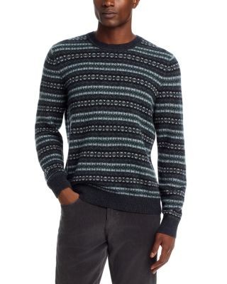 The Men's Store at Bloomingdale's Fair Isle Stripe Cashmere Sweater - Exclusive