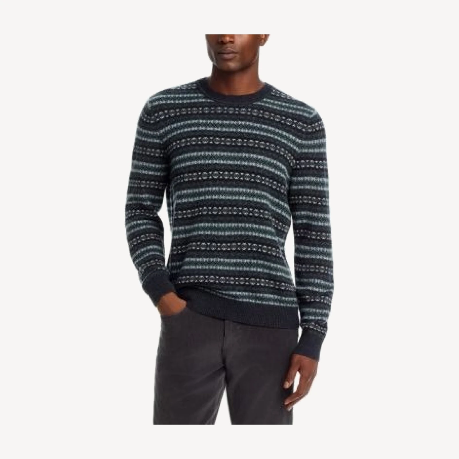 The Men's Store at Bloomingdale's Fair Isle Stripe Cashmere Sweater - Exclusive