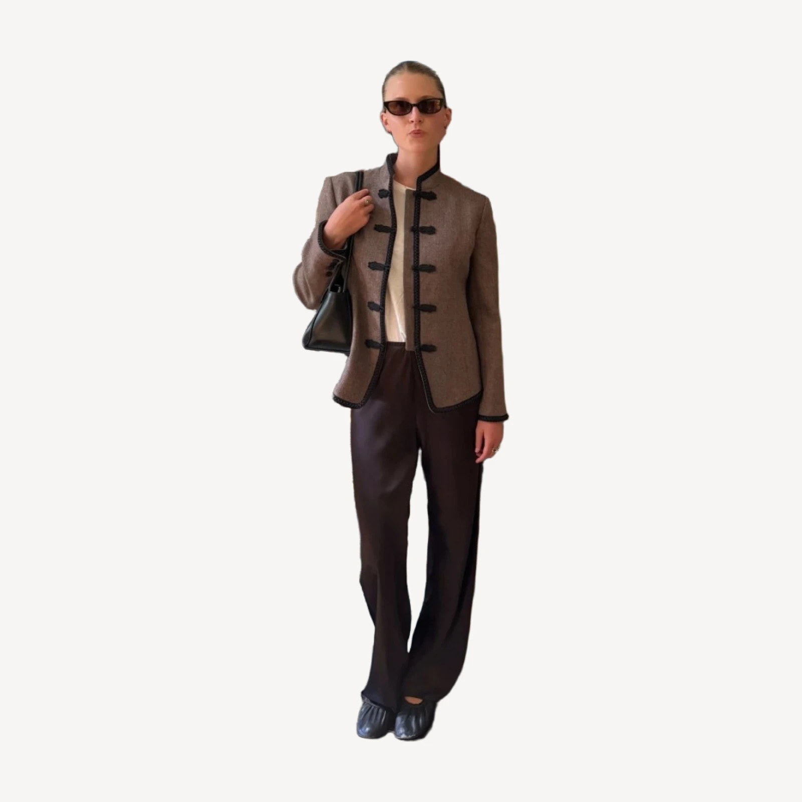 The Valerie Jacket - Chocolate Herringbone