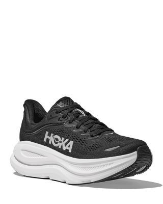 Hoka Women's Bondi 9 Running Sneakers in Black/White