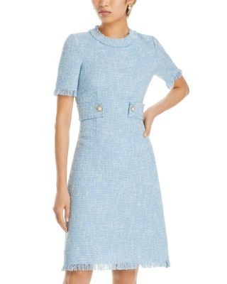 Teri Jon by Rickie Freeman Boucle Tweed Dress