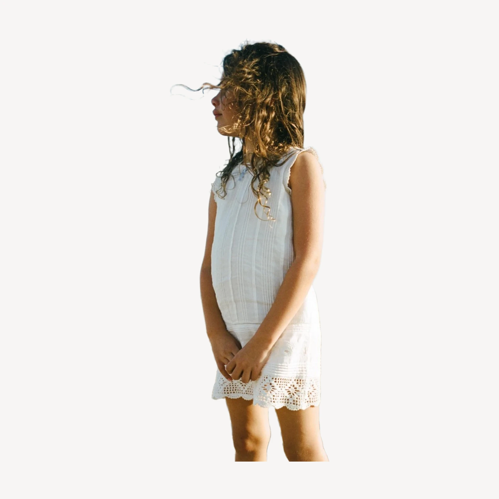 LITTLE HILDE DRESS -- SALT