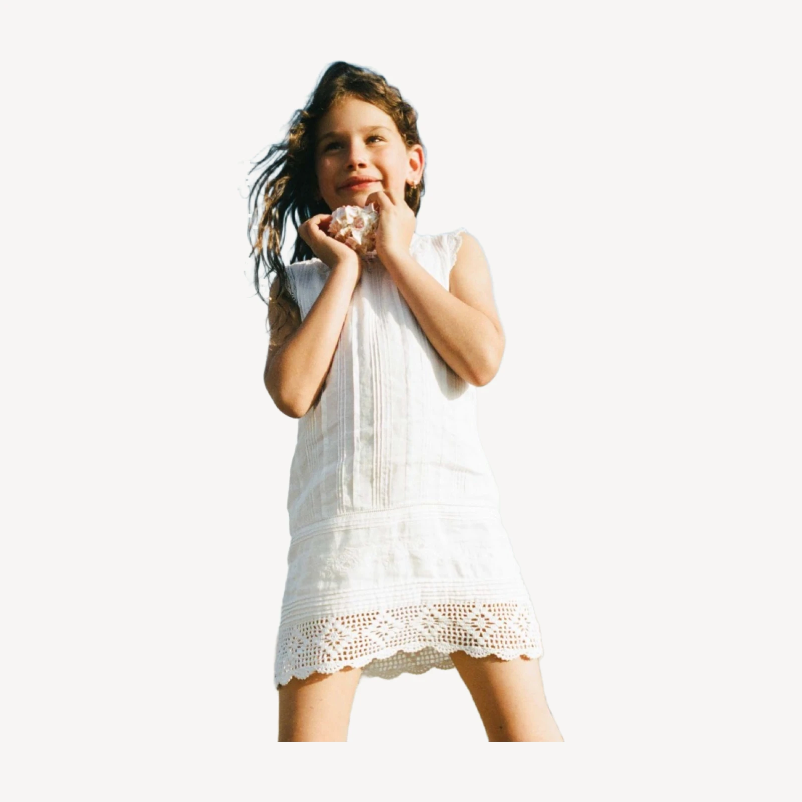 LITTLE HILDE DRESS -- SALT